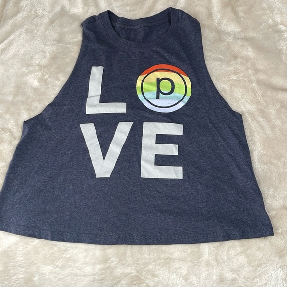 Pure Barre Navy LOVE Tank Top - Picture 1 of 6